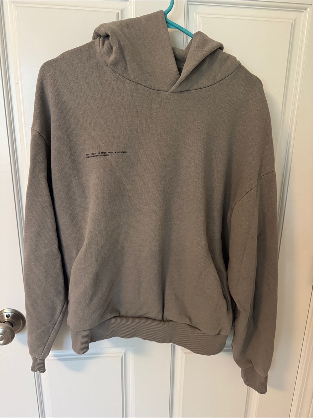 Pangaia Taupe Oversized Hooded Sweatshirt